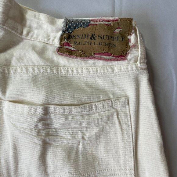 Denim & Supply Ralph Lauren Jeans Mens Size 36X32 White Denim Straight Pockets - Picture 7 of 7